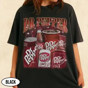 [Sale up to 40%], [Free Ship] Vintage Dr Pepper T-Shirt, Retro Bootleg Soda Graphic Tee, Dr Pepper Lover Shirt, Vintage Soft Drink Top, Unisex Casual Beverage Fan Gift