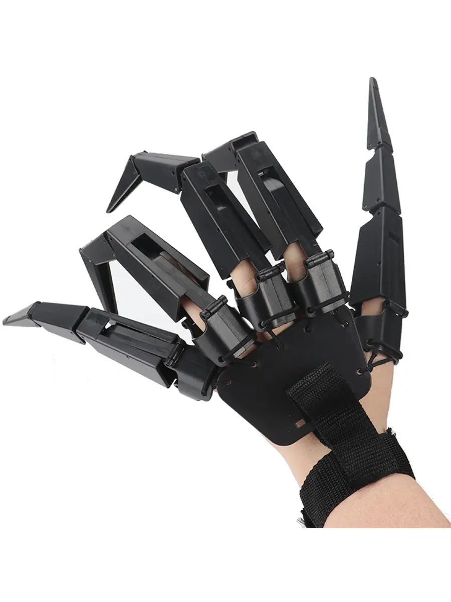 Adult's Black Articulating Left Hand Finger Glove