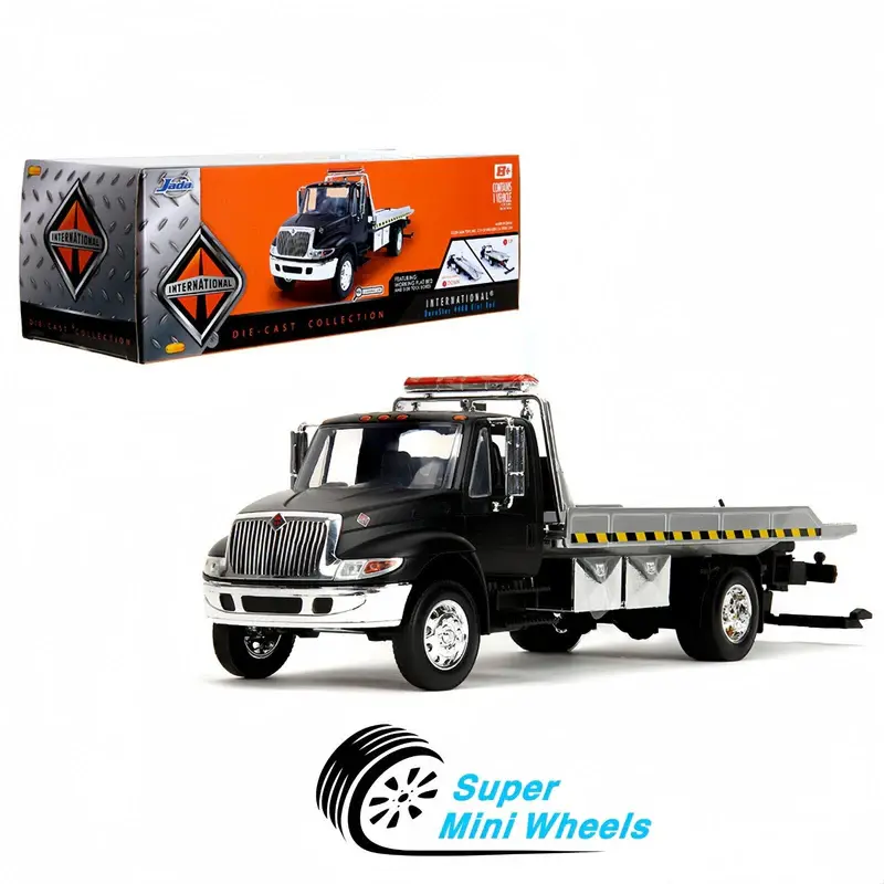 Jada 1:24 International DuraStar 4400 Flat Bed – Matte Black #35851