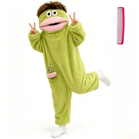 Green Msrlassn Cute Pajamas Wearable Blanket Hoodie for Women Men,One Size