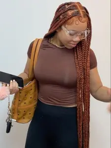 36 Inch Long Braided Lace Wigs for Women, Gorgeous Fluffy Wigs without Bangs, Synthetic Braided Lace Wigs for Party, Daily Use, Braided Hair Wigs, Synthetic Fiber Wigs