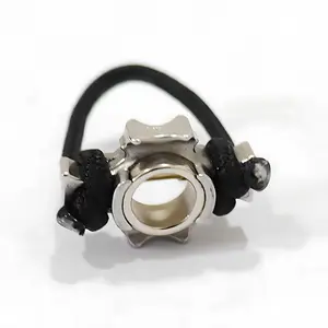 Steel Ball Dual Purpose Compound Bow Accessories D Loop with Black Cord and Silver Metal Components