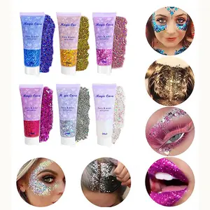 Mermaid Glitter Body Sparkle Gel, Perfect for Body, Face, Hair, Eyeshadow, Music Parties, 1 Piece, Ca Prop 65 Compliant
