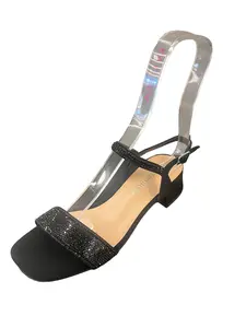 WOMENS SHORT HEEL WITH RHINESTONE TOE BAND STORY-S