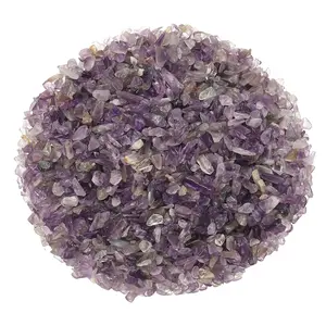 PETAXCELL Crystal Chips Stone, 0.44 Lb Fluorite Gravel Rocks (Purple Amethyst, 3 - 5 Mm)