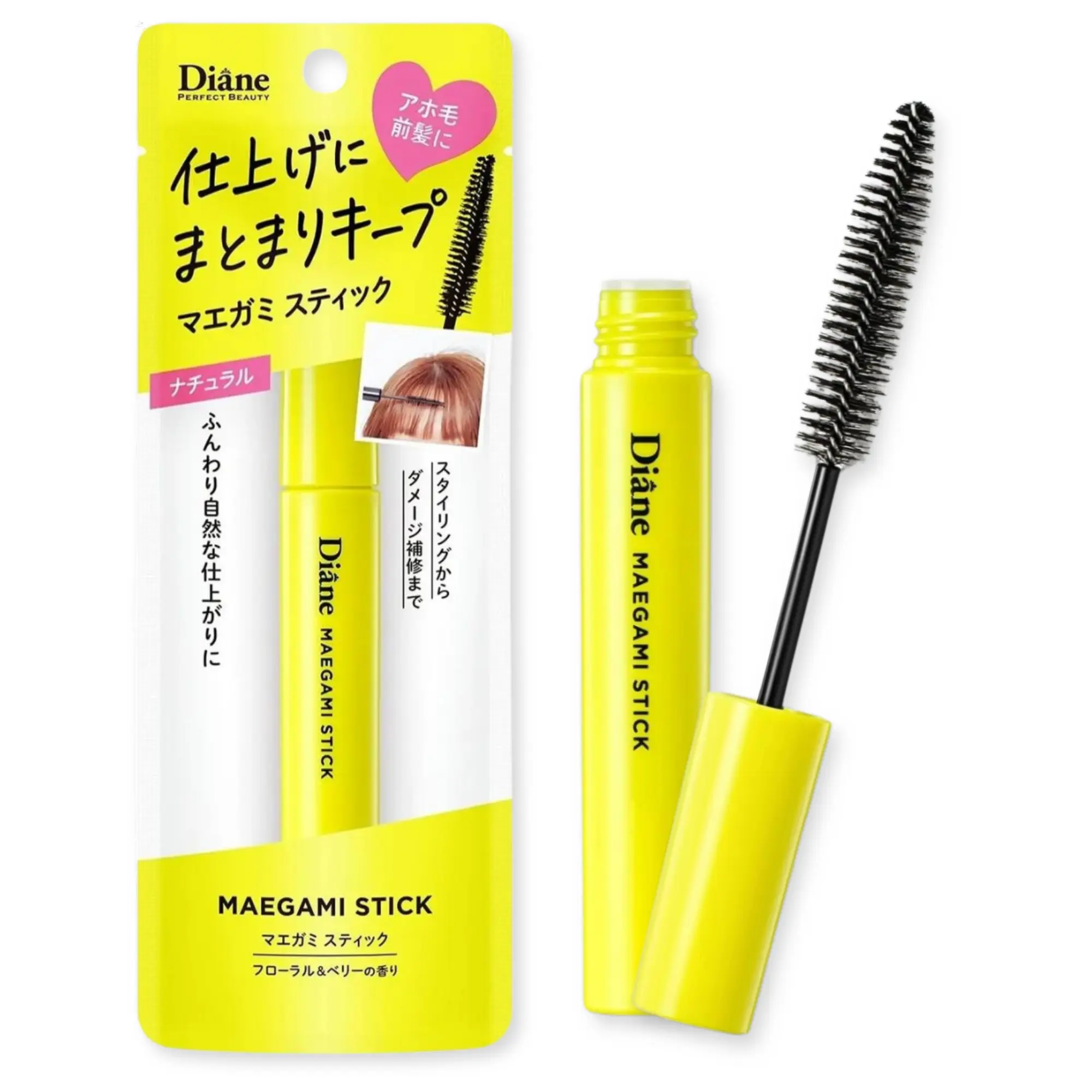 Moist Diane Natural Hair Wax Stick for Women, Fly Away Stick & Bang Mascara for Quick Fix, Baby Hair Gel& Hair Mascara by Frizz Ease Serum, HAIR Finishing STICK& Flyaway HAIR Tamer from Japan, NATURAL