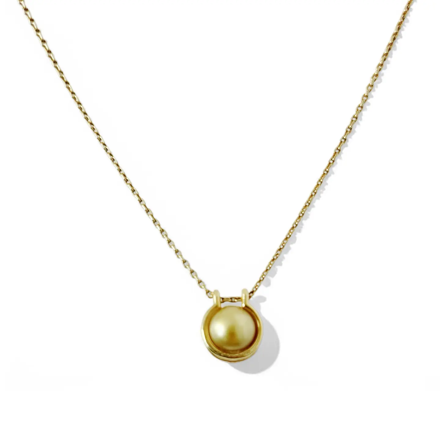 Pre-owned Tiffany & Co. Hardwear Golden Southsea Pearl 18k Yellow Gold Link Necklace