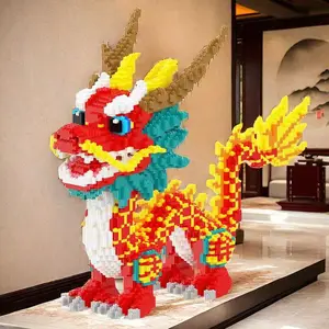 7500 Piece Dragon Building Block Model Set, Educational 3D Puzzle, Ideal for Handicraft Learning, Perfect Holiday Gift or Christmas Present