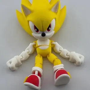 3d Printed Flexi Super Yellow Hedgehog (3D Printed, Articulating, Decor)