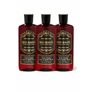 BOURBON Bath & Body Works Body Wash 3-Pack - 10 oz Each