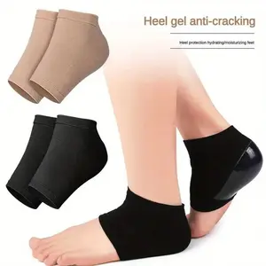 Gel Moisturizing Heel Socks, Breathable Gel Pads, Fragrance-Free, Soft Smooth, Day & Night Use, Durable Elastic Material, Knee Pads Knees