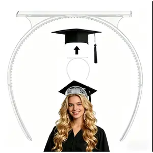 Graduation Cap Headband Insert - Soft Felt & Flexible Plastic - Hairstyle Protector for Grad Cap Placement - Graduation Day Accessory for Students,Grad Cap Remix - The ORIGINAL Graduation Cap Headband - Keep Your Natural Hair on Grad Day and Secure Your C