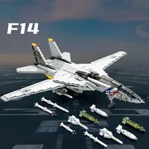 F14 Fighter Model Building Blocks, 1600pcs/set Military Fighter Model Blocks Set, DIY Assembly Toy, Birthday Gift for Teenager, Collector Set