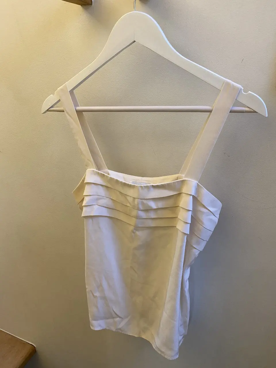 Greta White Silk Tank Top