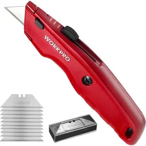 WORKPRO Premium Utility Knife, Retractable All Metal Heavy Duty Box Cutter, Quick Change Blade Razor Knife, with 10 Extra Blades HANGZHOU GREATSTAR INDUSTRIAL CO. LTD