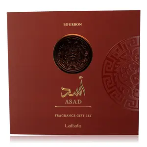 Asad Bourbon by Lattafa, 3 Piece Gift Set for Men