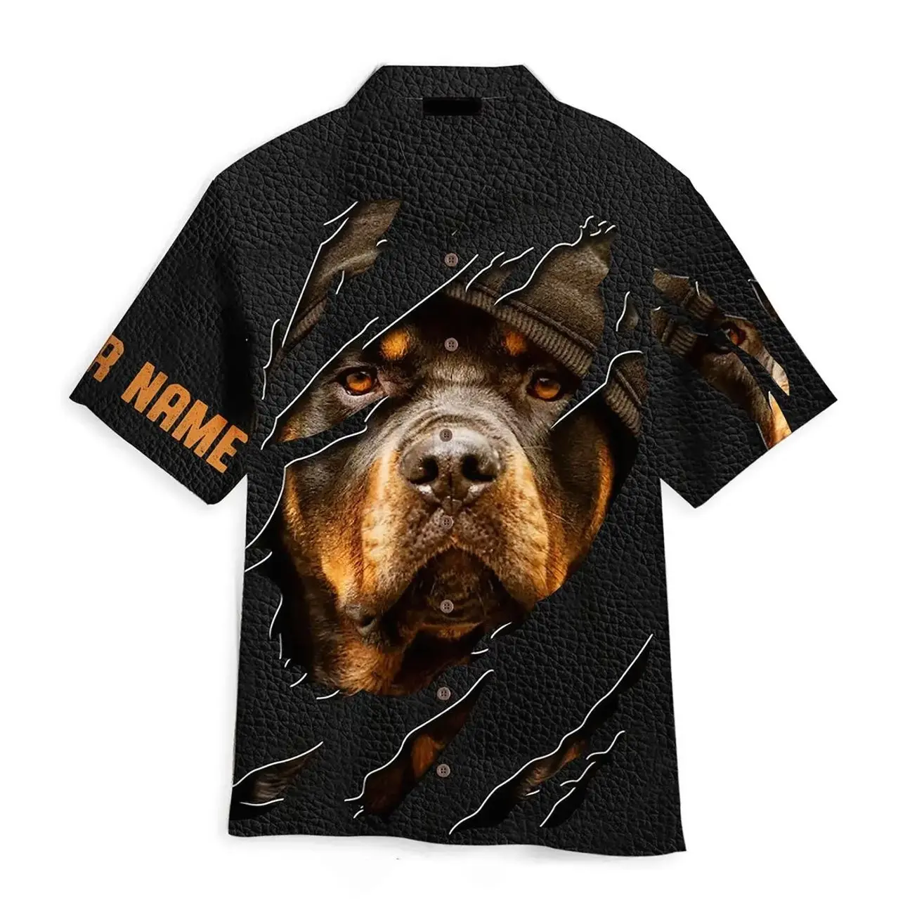 Rottweiler Dog Custom Name Hawaiian Shirt G