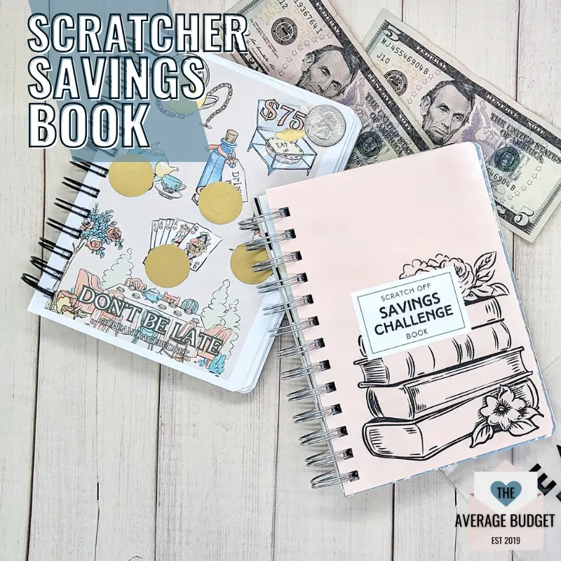 Scratcher Savings Challenge Book for Cash Stuffing