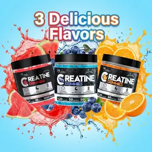 Delicious High-Strength Creatine Gummies | 5000mg Pure Creatine Monohydrate | 3 Fruity Flavors Watermelon Blueberry Orange | 120 Count | 30 Day Supply | No Fillers No Chalky Taste | Gym Muscle Fuel
