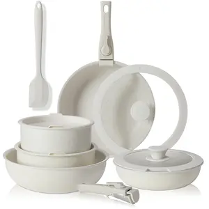 12 Pcs Pots and Pans Set Nonstick - Kitchen Cookware Set with Detachable Handle, Induction Cookware, Dishwasher Oven Safe