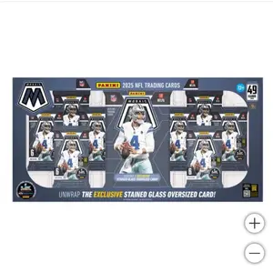 2025 Mosaic NFL Bundle Box (8 Packs + 1 Gauranteed Oversized Stained Glass)