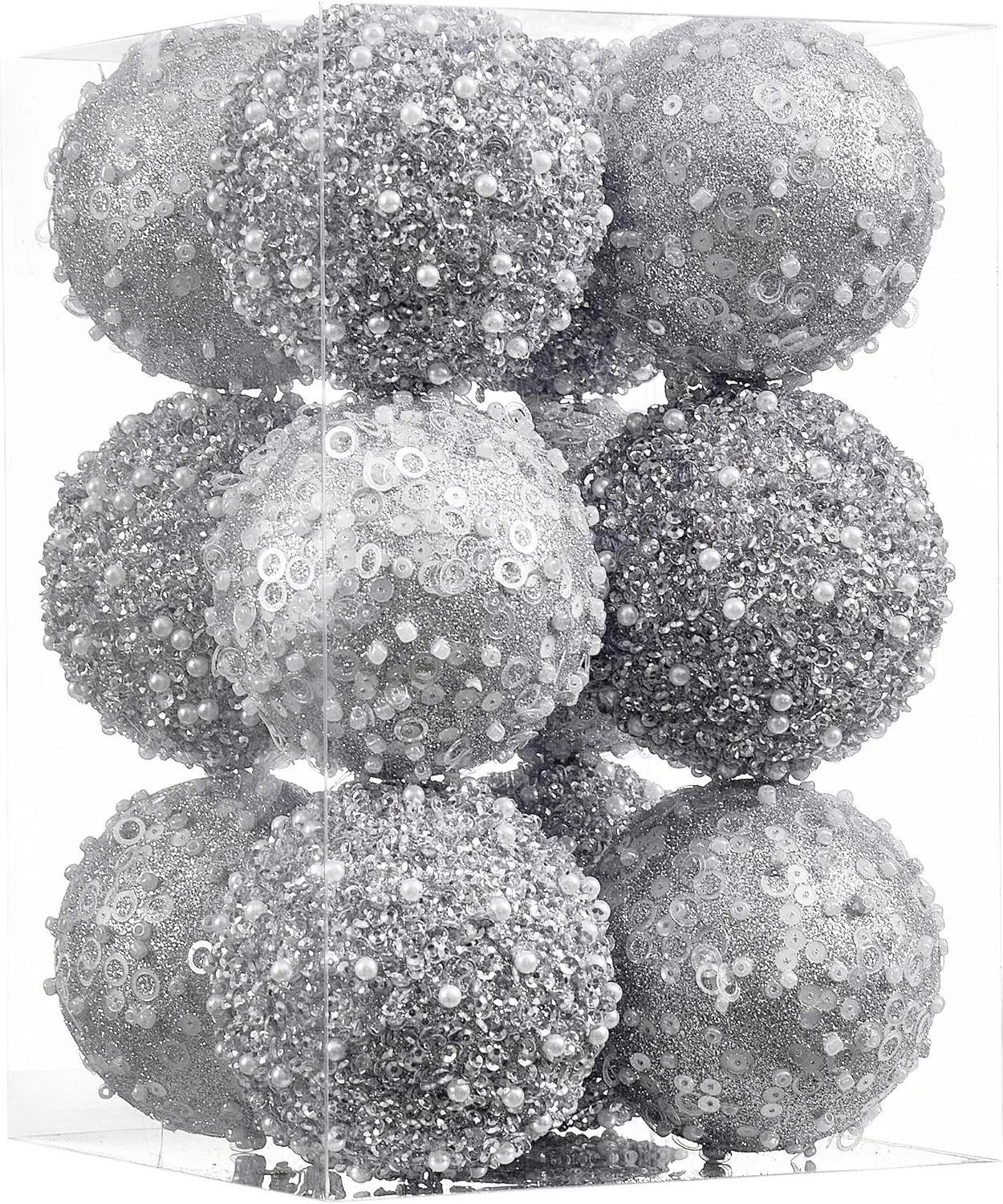 12CT Christmas Ball Ornaments,  Christmas Ball Decorations Shatterproof Plastic Hanging  Balls for Holiday Party(70mm/2.76")