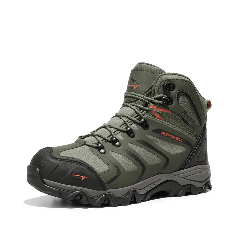 [Armadillo Series] Men's Premium Hiking Shoes - Lightweight Waterproof Textile/Nylon River Trekking Shoes, Lace-Up Outdoor Travel Footwear with Reinforced Toe-Cap Rock Guard for Walking