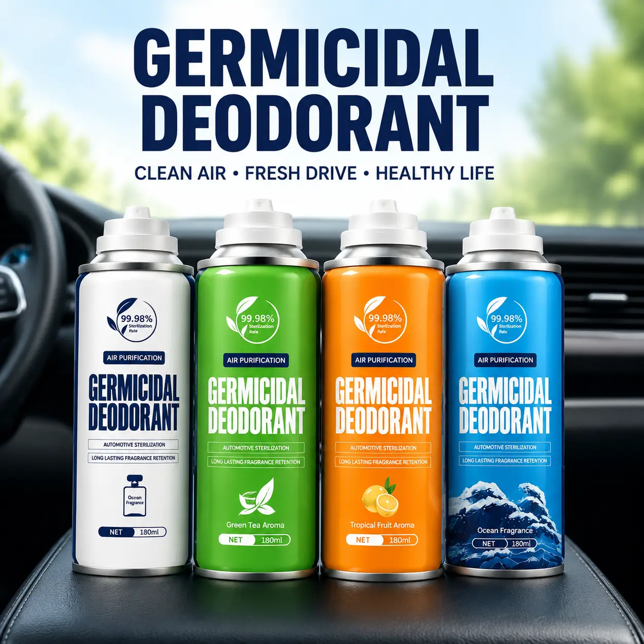 2 PCS Car Interior Air Freshener – Freshen Your Car Instantly | Long Lasting Multi-Scent Deodorizer for Daily Driving Comfort | Clean & Fresh Car Atmosphere