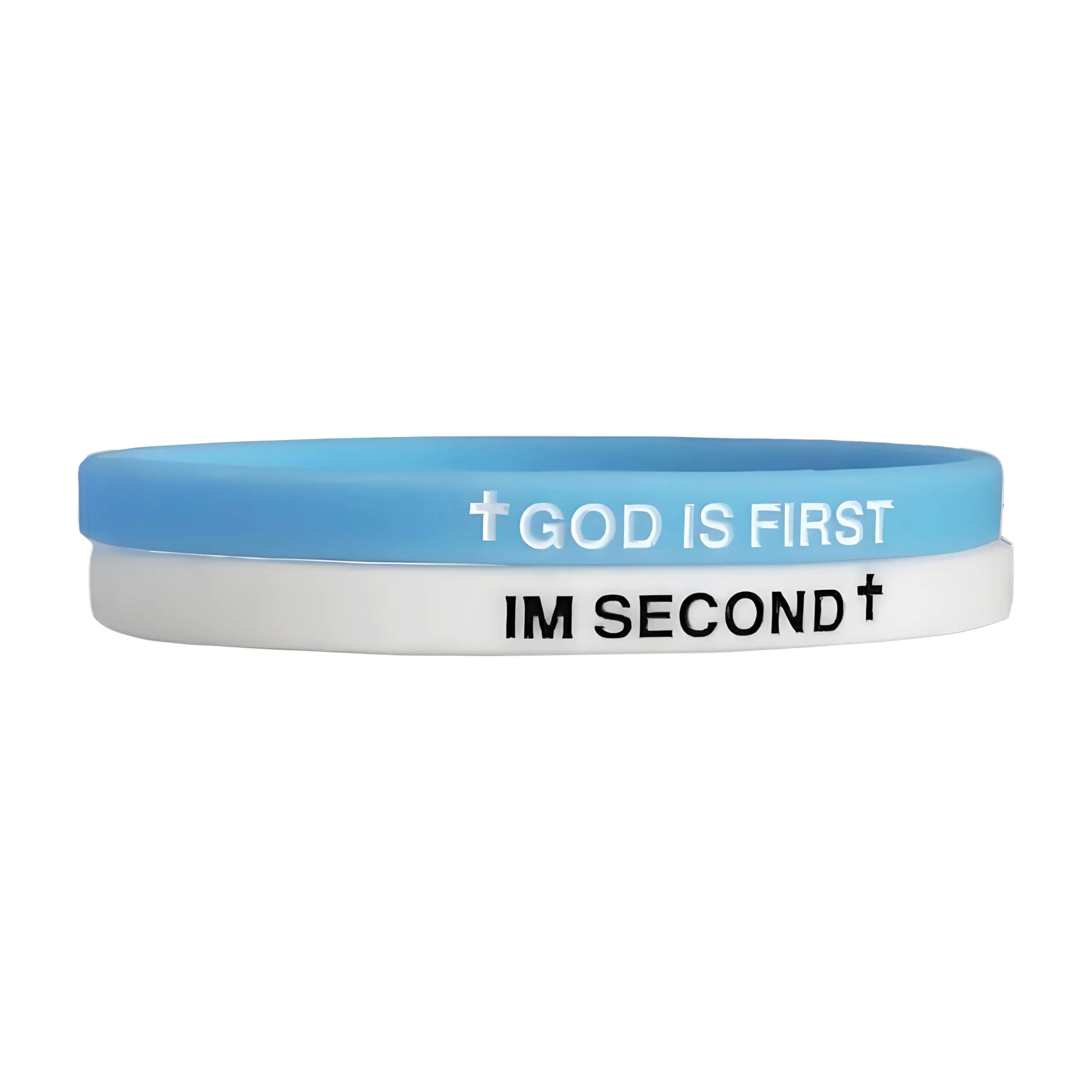 Sports Silicone Wristband - Christian “God Is First, I’m Second” Faith Wristband, Inspirational Bible Message Bracelet for Men and Women, Religious Gift Wrist Accessory Wristband Original