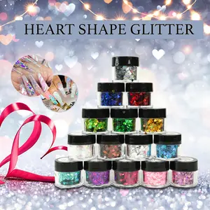 GLITTER - HEART SHAPE | 16 COLORS - 0.5 OZ