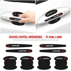 Lexus Car Door Bowl & Handle Protection Set, Anti-Scratch Waterproof Stickers, Easy Install Decals for Es Rx Nx Ux Ls Is Models