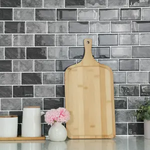 Self-Adhesive Ceramic Tile Wall Stickers, Waterproof, Decorative, Moldproof, Oil Resistant, for Living Room Kitchen Bathroom, (6pcs/12pcs/24pcs)