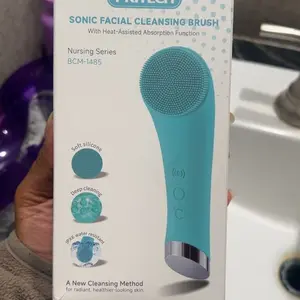 Facial Cleansing Brush, PRITECH Heatable Vibrating Face Scrubber with Massage, Silicone Face Scrubber for Women & Men, Electric Facial Cleanser for Deep Cleansing, Gentle Exfoliating minihygieneproducts