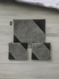 Leatherette 3-Piece Tallit & Tefillin Set with Embroidery