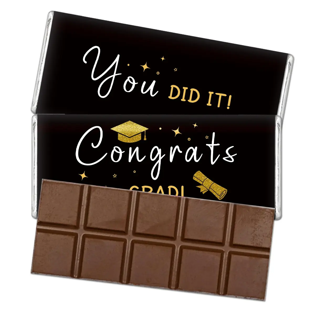10 Sheets Graduation Chocolate Bar Wrappers, Mini Blue Candy Wrapper, Graduation Party Decor, Graduation Gift, Graduation Supplies, Graduation Gift Wrapping, Gift Wrapped