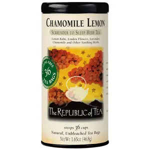 The Republic of Tea Chamomile Lemon Herbal Tea, 36 Tea Bag Tin The Republic of Tea Chamomile Lemon Herbal Tea, 36 Tea Bag Tin