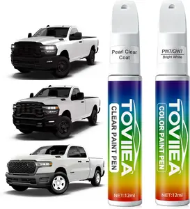 Bright White(PW/GW) Touch Up Paint Compatible with Dodge Ram,In Car Scratch Remover Pen,Car Paint Scratch Repair Kit for Scratches,Chips & Nicks,PCS SET