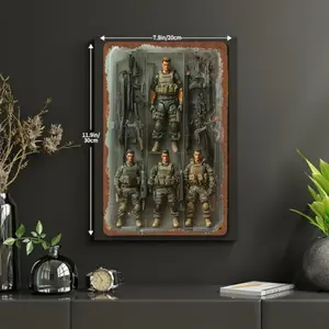 Special Forces Action Figure Set - Military Themed Set with Various Weapons & Equipment | Home Decor for Living Room, Bedroom & Office