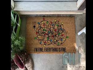 Funny Christmas Lights Doormat, Front Porch Decoration, Home Alone Decoration, Lampoon Family Christmas, Elf Cotton Head Ninny Muggins
