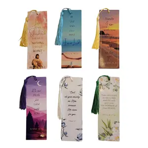 Set of 12 Bible Verse Bookmarks with Prayers - 6 Unique Designs with Matching Tassels - 5x15cm, Inspirational, Spiritual & Religious Christian Bookmarks, Perfect for Gifts