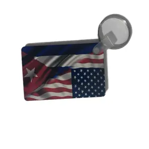 Cuban-American flag keychain Llavero con bandera cubana americana