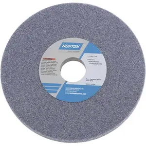 NORTON Type 1 Vitrified Bond Aluminum Oxide Surface Grinding Wheel - 7" Diam, 1-1/4" Hole, 1/2" Thick, H Hardness, 46 Grit Coarse Grade (66243494107)