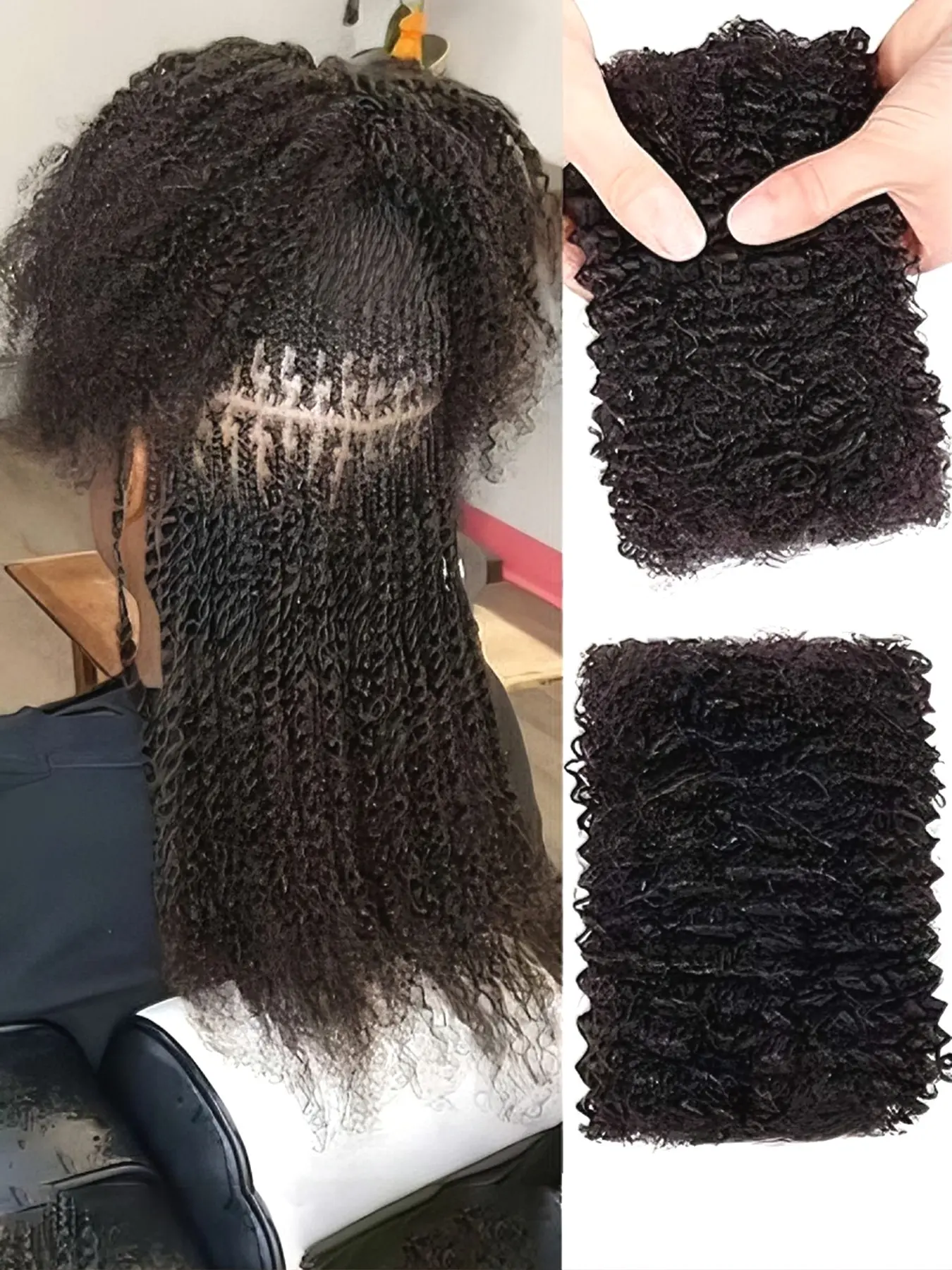 Brazilian Hair Afro Kinky Curly Bulk Human Hair Extensions for Braiding No Weft, Natural Texture for Women, Long-Lasting, Easy to Style