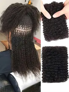 Brazilian Hair Afro Kinky Bulk Human Hair Extensions for Braiding No Weft, Natural Texture for Women, Long-Lasting, Easy to Style