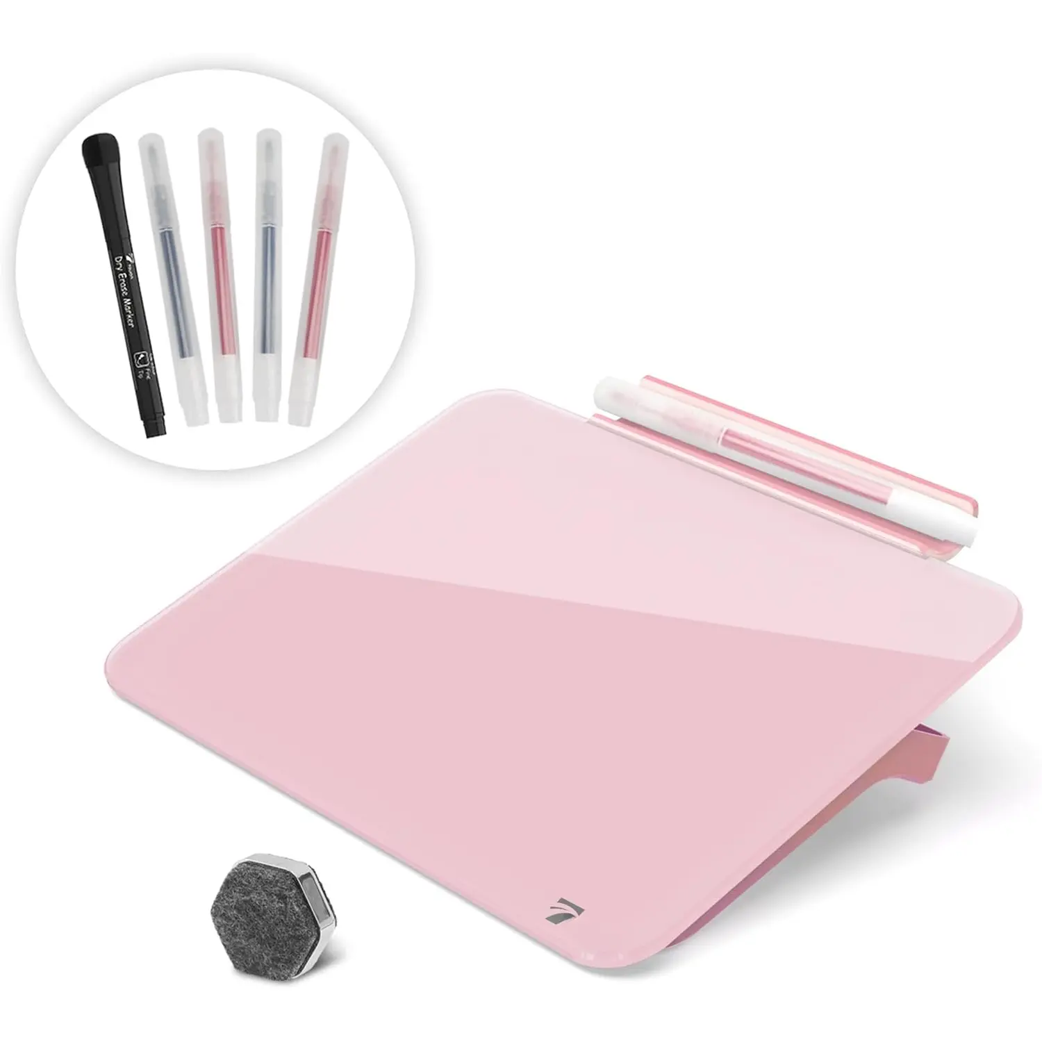Mini Desktop Pure Glass Whiteboard, Small Slope Slick Desk Whiteboard Glass, Desk White Board, Desktop White Board Dry Erase, Stenography Artifact for Office  Schooling Decor, 8x6 Inches