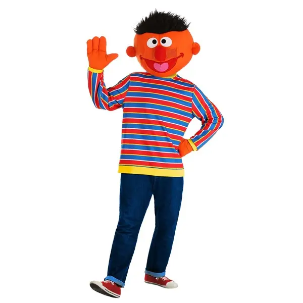 Sesame Street Men's Ernie Mascot Costume, Clothes, Jersey