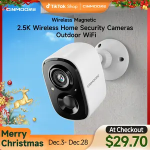 CINMOORE Wireless Magnetic 2.5K QHD Security Camera with Night Vision Motion Detection Two-Way Audio Wi-Fi Smart Garage Surveillance