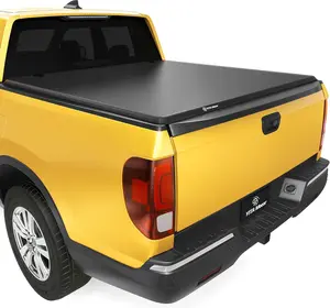 5 ft Bed Soft Roll Up Truck Bed Tonneau Cover Fit for 2017-2025 Honda Ridgeline
