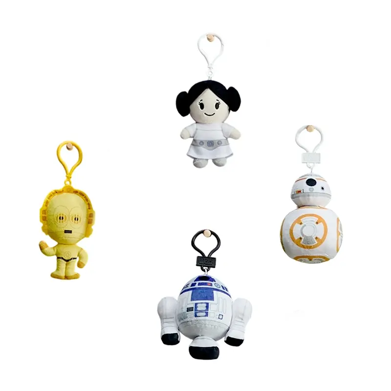 Star Wars Series Plush Pendant! Soft, cute, and easy to carry, each plush charm adds a fun surprise to your bag, backpack, or keys. Randomly assorted designs make it a charming collectible gift for fans, kids, and adults.