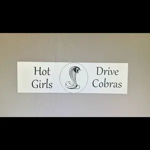 Hot girls drive cobras - car bumper and window sticker